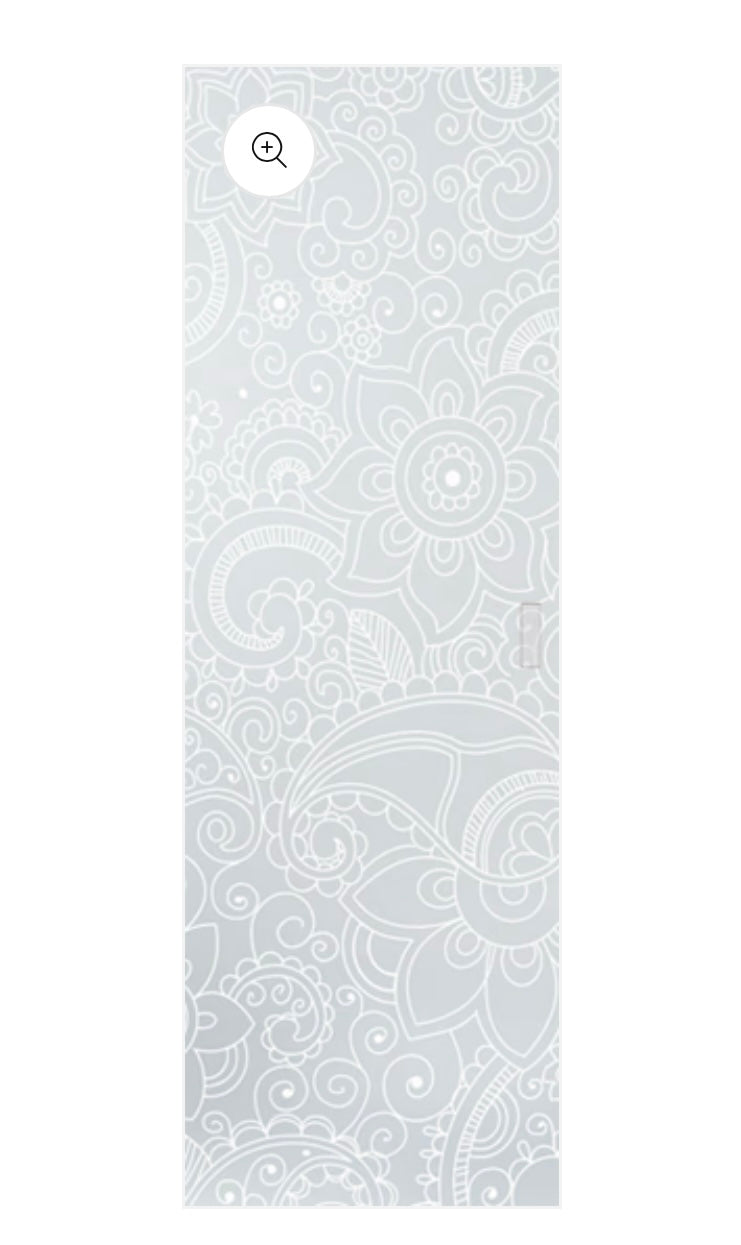 Classic 10mm Glass Pocket Door System Patterned BOMBAY