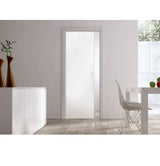 Classic 10mm Glass Pocket Door System Patterned PLAIN SATIN