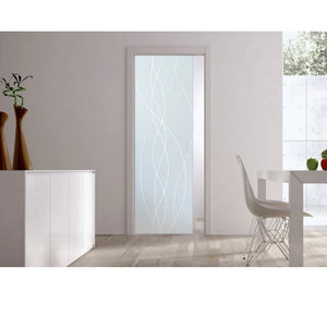 Classic 10mm Glass Pocket Door System Patterned ANOUCHE