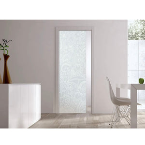 Classic 10mm Glass Pocket Door System Patterned BOMBAY