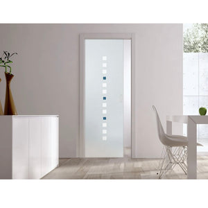 Classic 10mm Glass Pocket Door System Patterned QUADRELLO